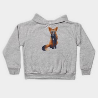 Watercolor fox portrait Kids Hoodie